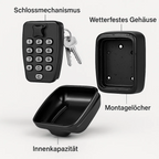 KeyGuard Outdoor Key Safe Wall Mounted Lock Box for Keys