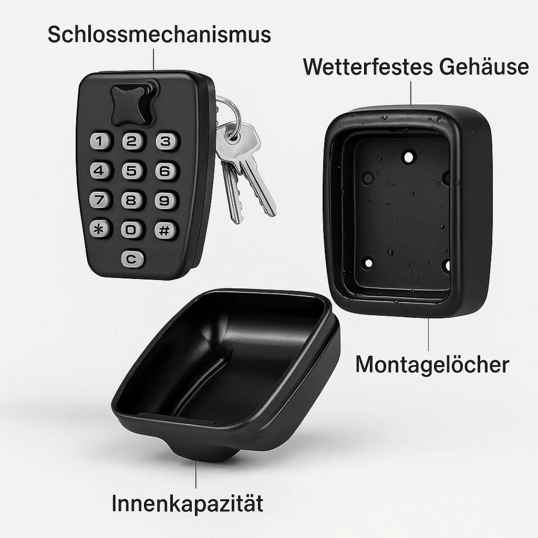 KeyGuard Outdoor Key Safe Wall Mounted Lock Box for Keys