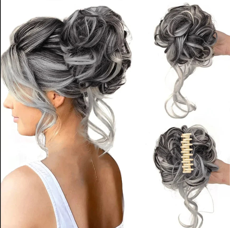 Volumizing Curly Hair Clip-In Bun – Instant Volume and Natural Curls