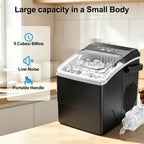 QuickCube Compact Ice Maker | Countertop Ice Machine with 2 Ice Sizes