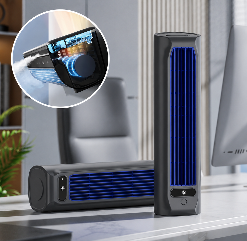 ChillFlow Portable Rechargeable Cooling Unit – Compact Personal Air Cooler