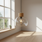 Sculpted Glass Pendant Light