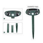 Solar Motion-Activated Ultrasonic Animal Deterrent for Gardens and Yards