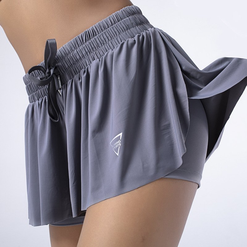 ActiveFlow Women's Sports Skirt with Built In Shorts and Drawstring
