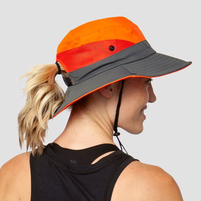 Adjustable Wide-Brim UV Protection Sun Hat with Ponytail Slot