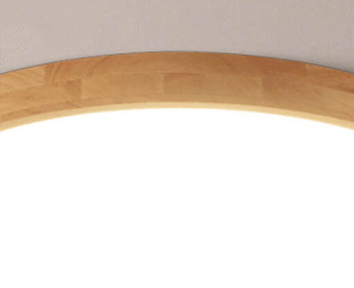 NordHaven Wood LED Flush Mount Ceiling Light for Living Room and Bedroom