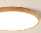 NordHaven Wood LED Flush Mount Ceiling Light for Living Room and Bedroom