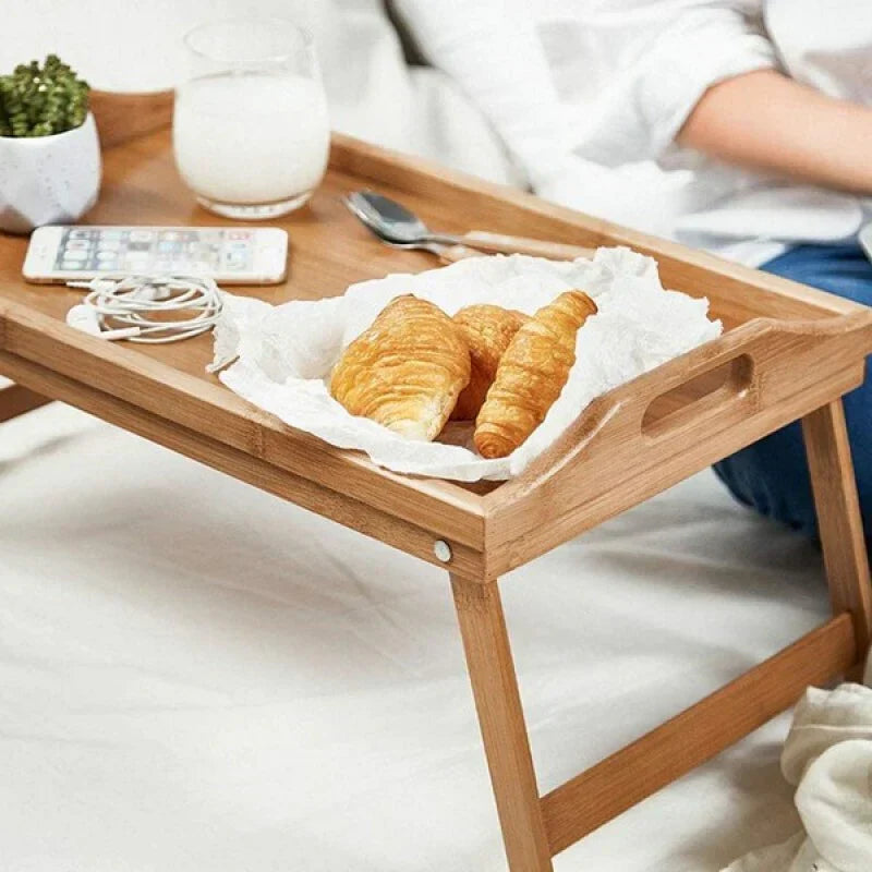 NatureServe Bamboo Bed Tray Table for Breakfast, Laptop & Serving