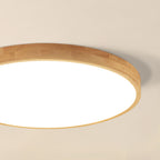 NordHaven Wood LED Flush Mount Ceiling Light for Living Room and Bedroom
