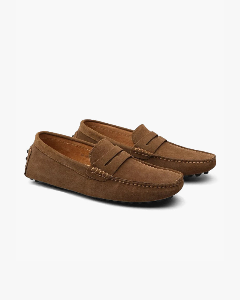 Veloro Men's Suede Penny Driving Loafers