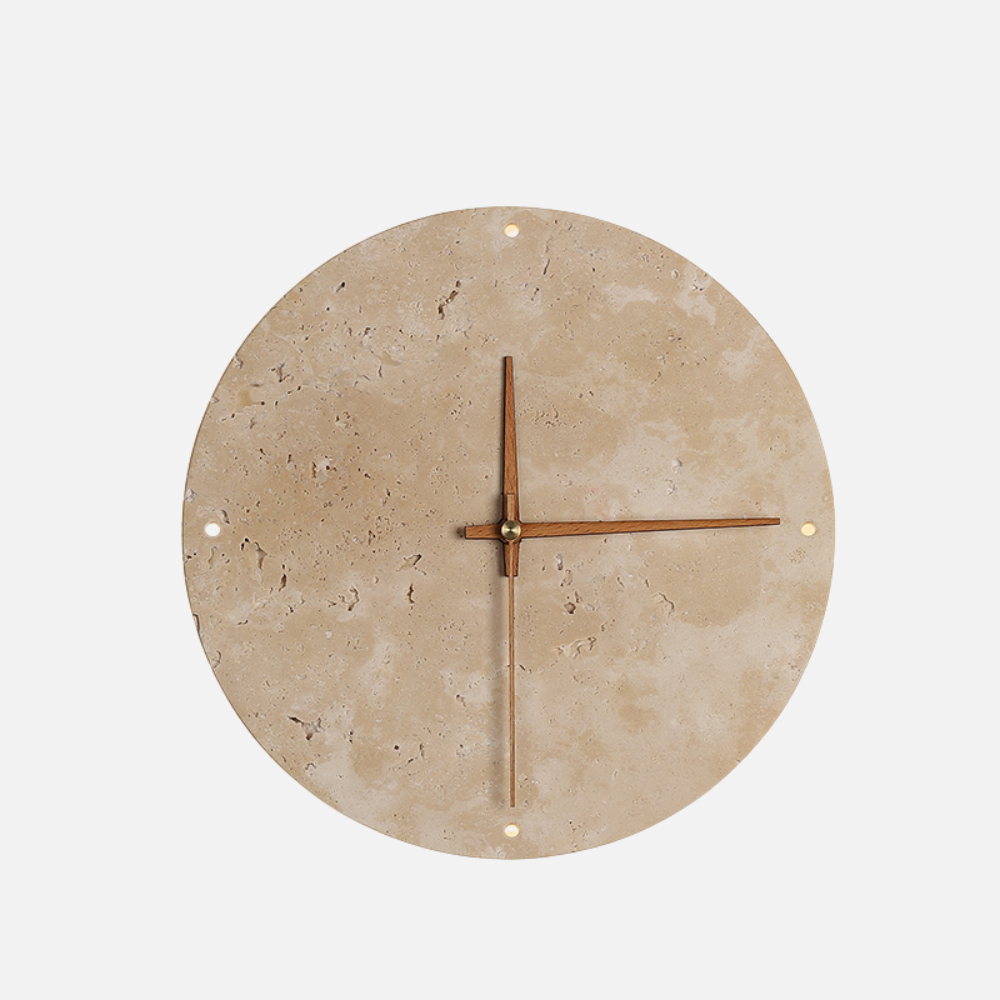 Natural Stone Backlit Wall Clock with LED Ambient Light - 9" or 11.8"