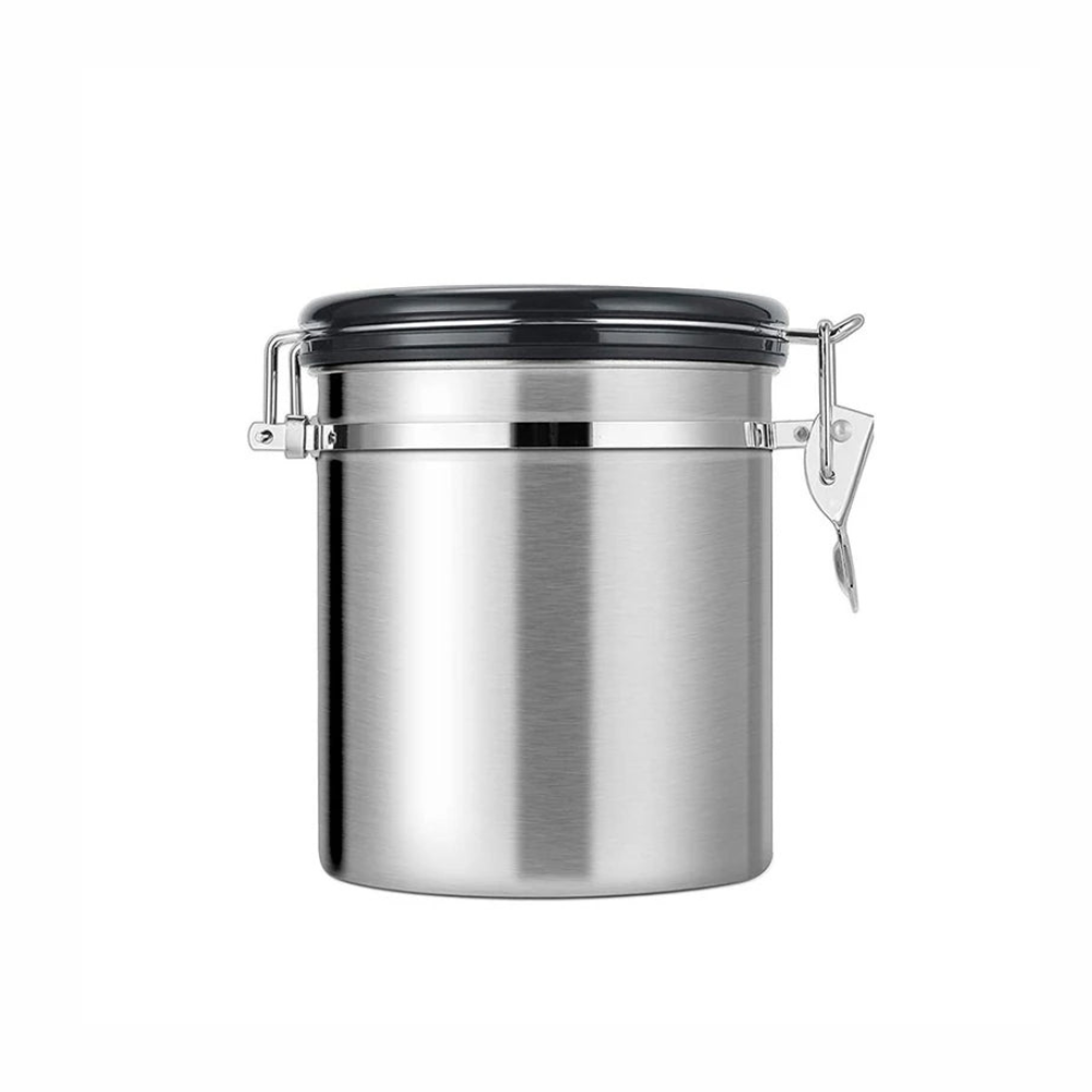 Premium Airtight Coffee Bean Storage Canister with CO2 Valve and Date Tracker