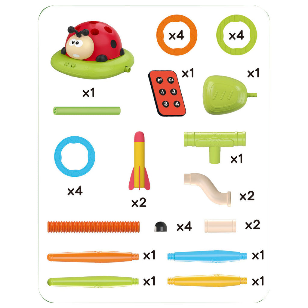 Convertible Ladybug Active Play Station with Skipping Rope, Ring Toss and Stomp Rocket