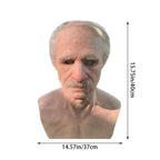 Articulated Senior Character Latex Mask with Moving Jaw