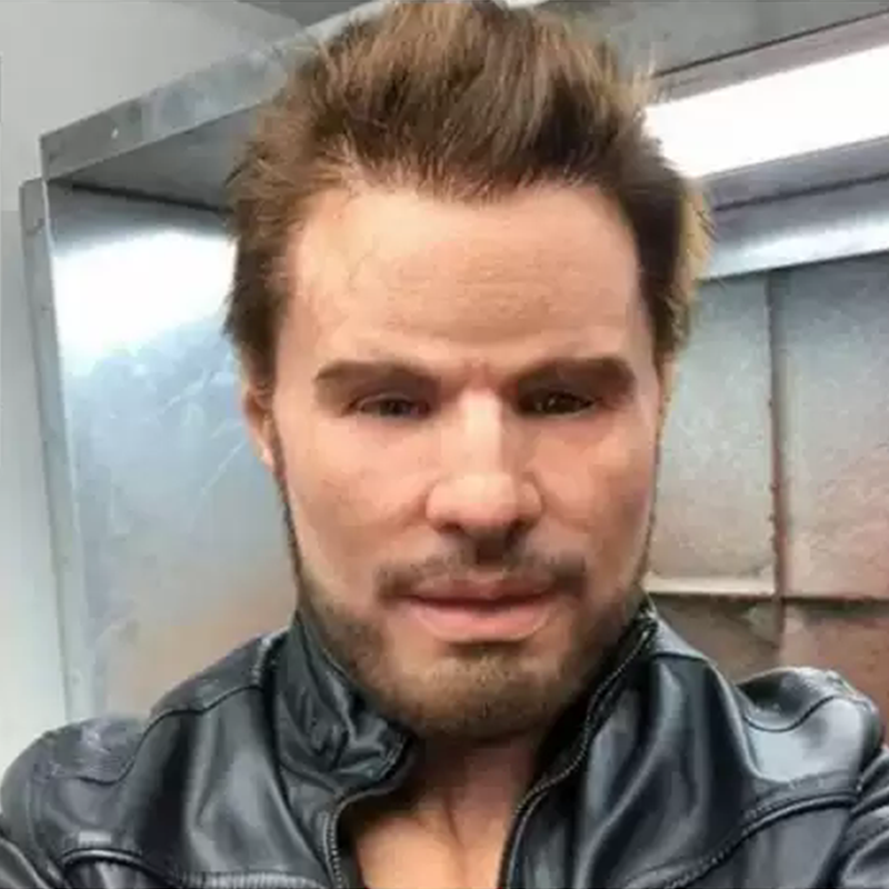 Premium Realistic Latex Transformation Mask with Detailed Beard