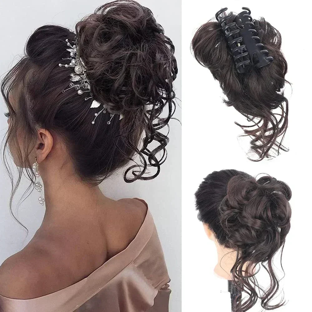 Volumizing Curly Hair Clip-In Bun – Instant Volume and Natural Curls