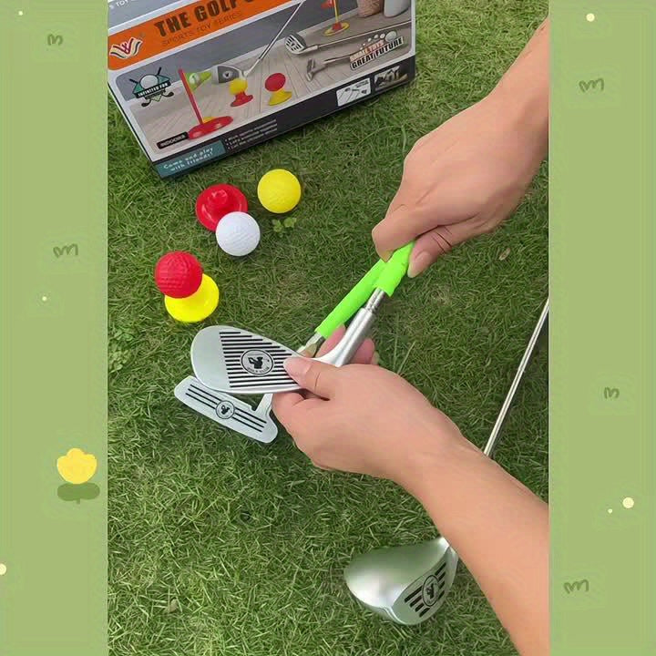 Kids Golf Set with Adjustable Clubs & Accessories