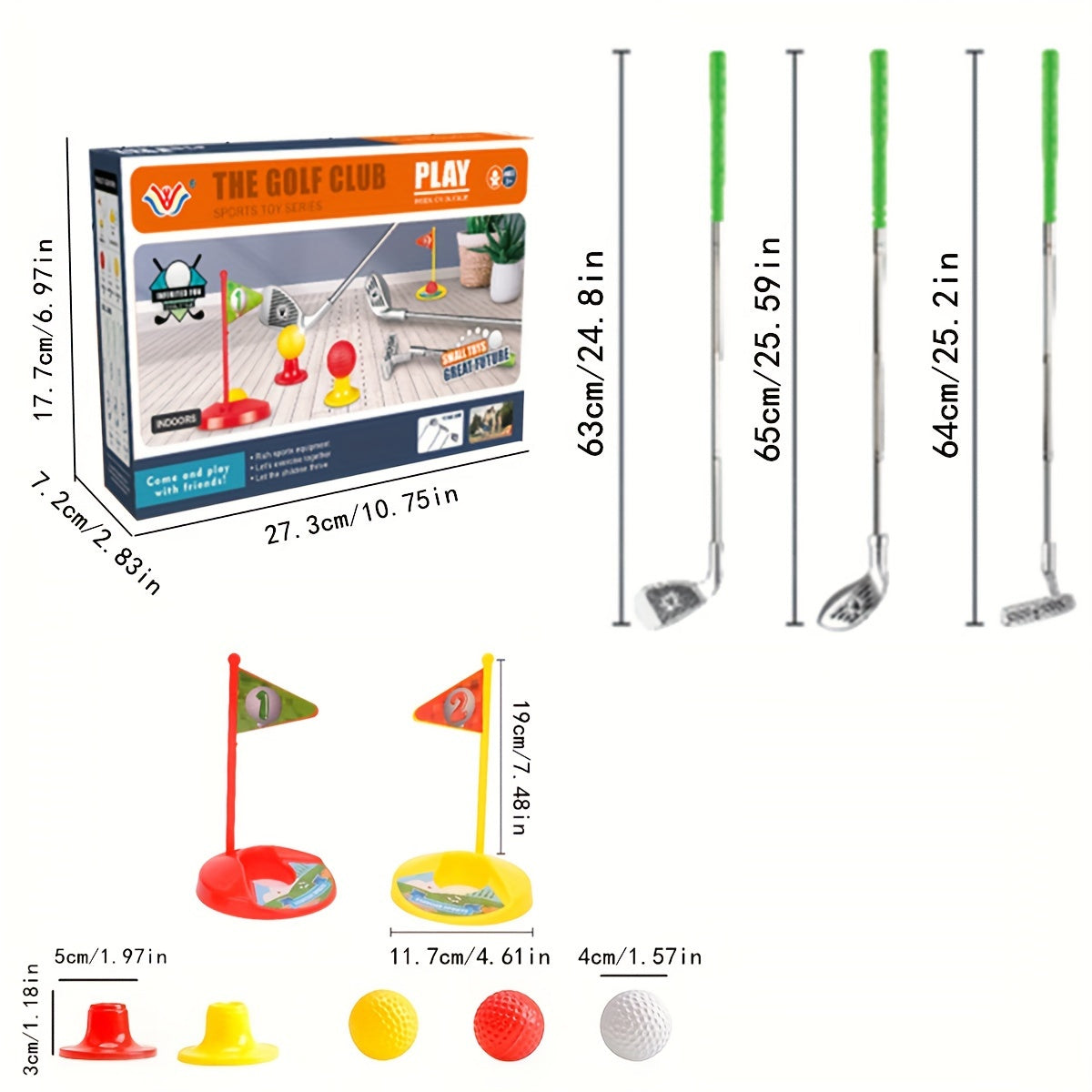 Kids Golf Set with Adjustable Clubs & Accessories