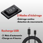 MotionLite Applique Murale Sans Fil avec Détecteur de Mouvement