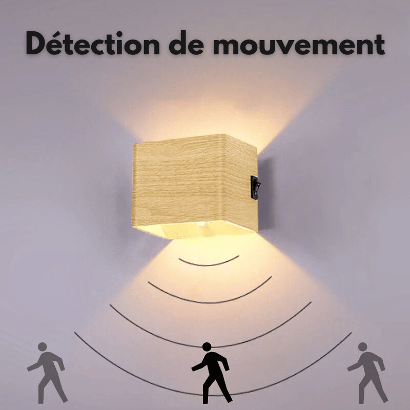 MotionLite Applique Murale Sans Fil avec Détecteur de Mouvement