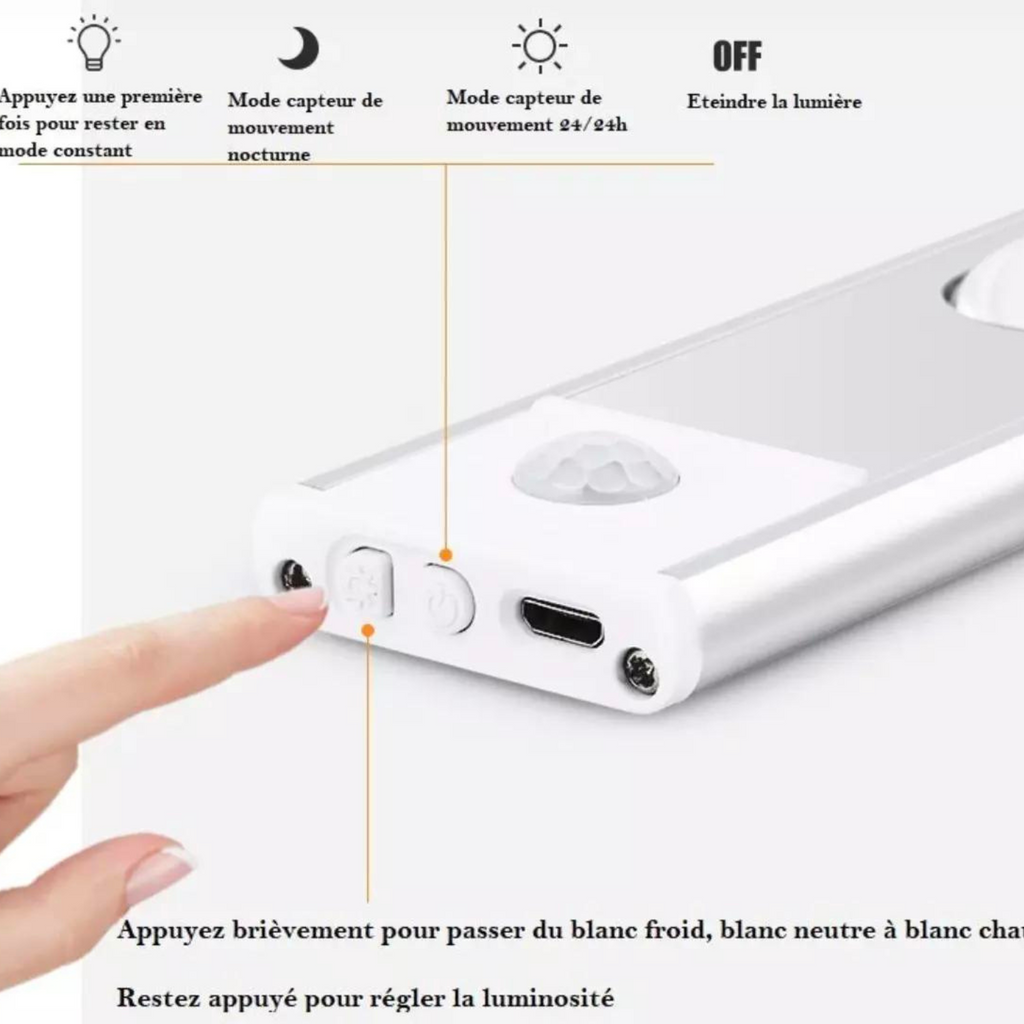LumiSense Wireless LED Lamp with Motion Sensor