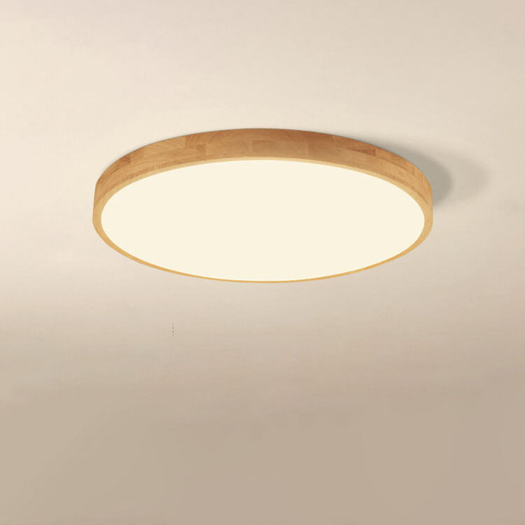 NordHaven Wood LED Flush Mount Ceiling Light for Living Room and Bedroom