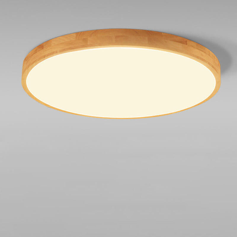 NordHaven Wood LED Flush Mount Ceiling Light for Living Room and Bedroom