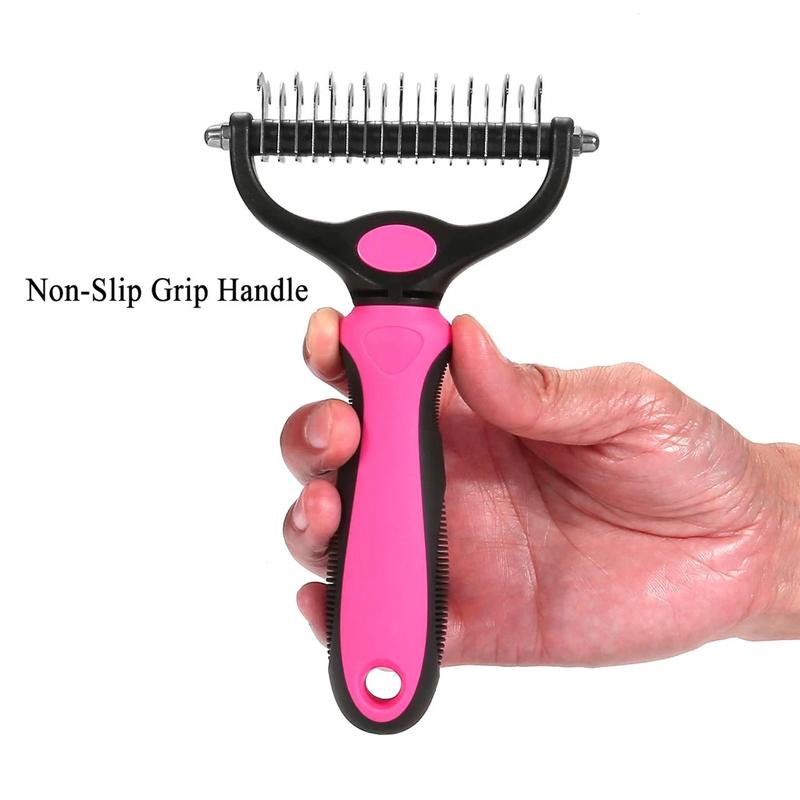 Dual-Guard Undercoat Rake for Dogs and Cats - Professional Deshedding Grooming Tool