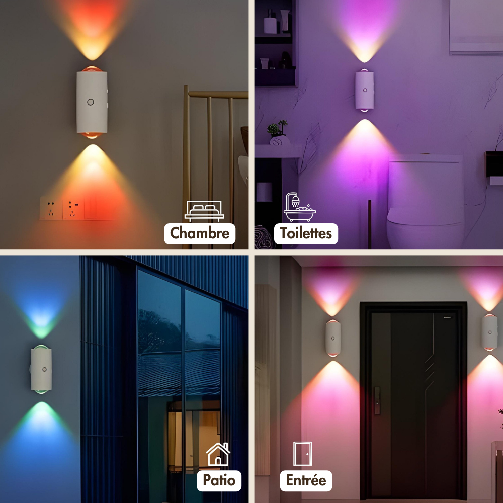 LumiSense LED Wall Light with Motion Detector