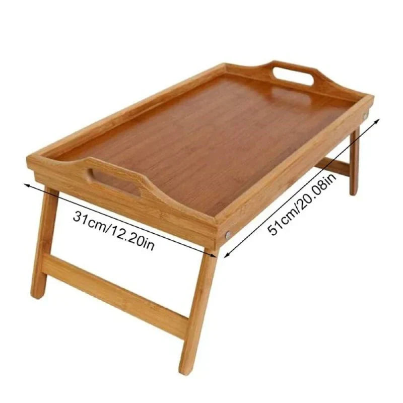 NatureServe Bamboo Bed Tray Table for Breakfast, Laptop & Serving