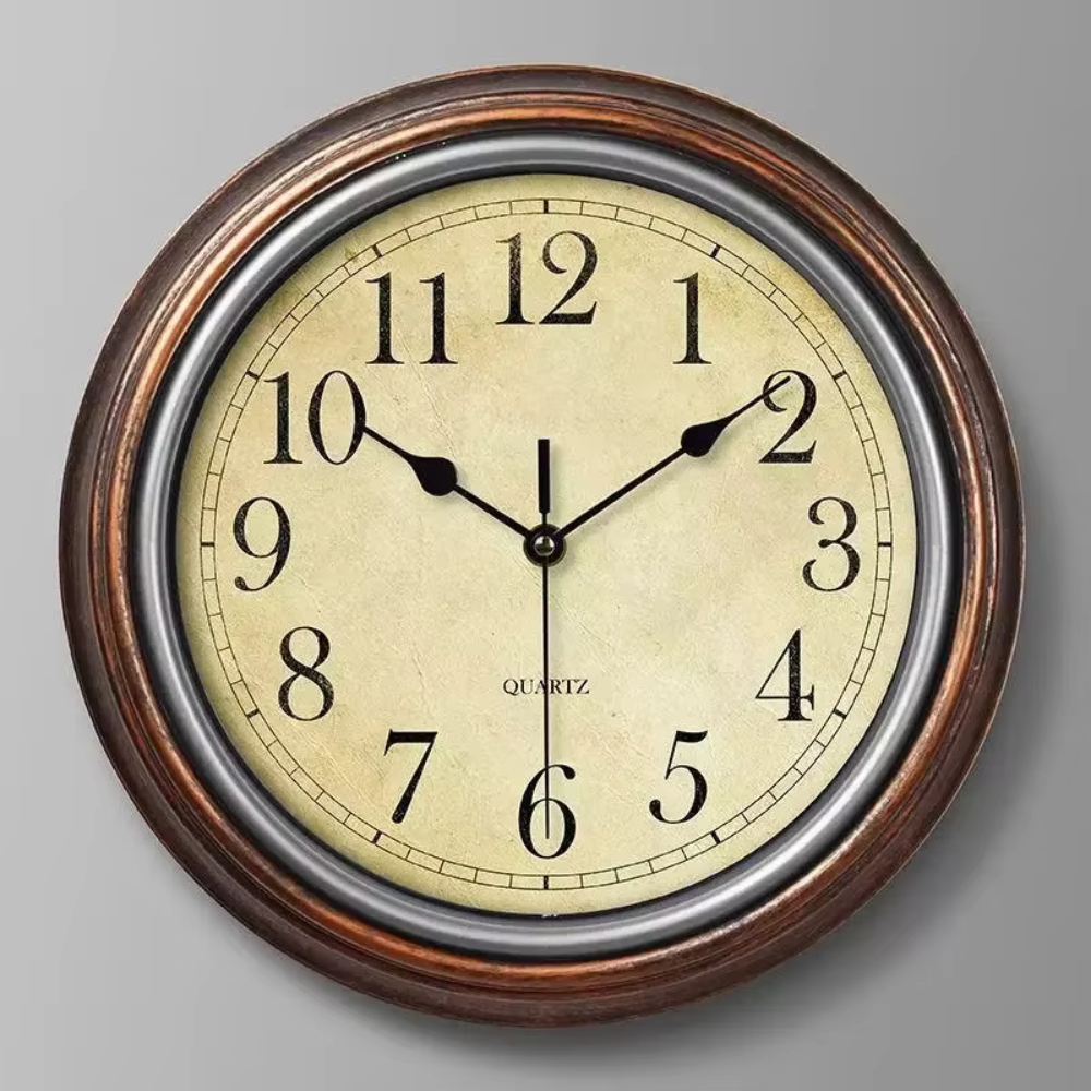 Silent Sweep Wall Clock, 12" Non-Ticking Quartz Design