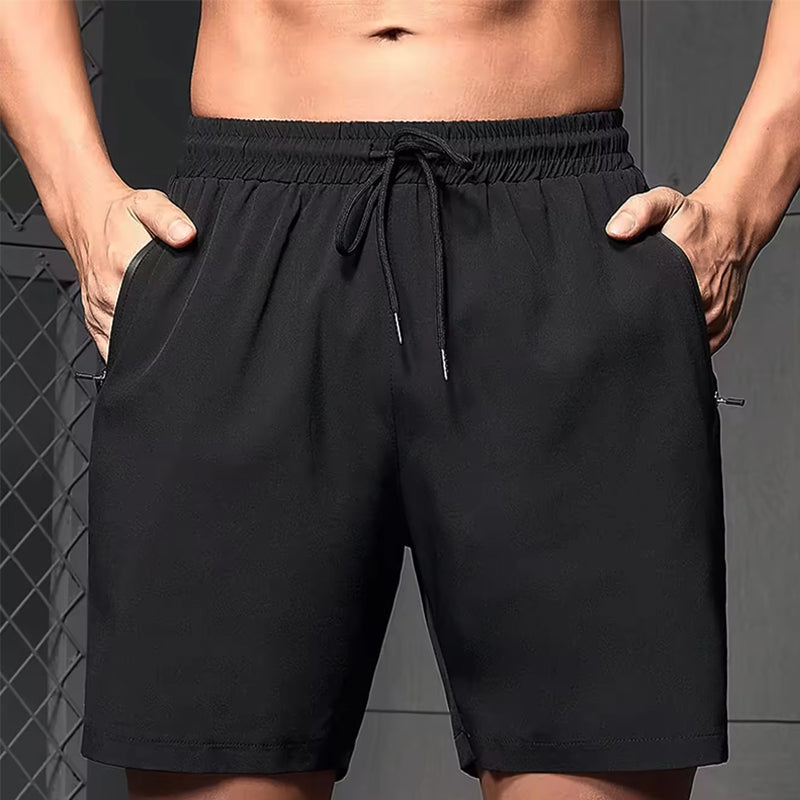 MotionCore Men's Sports Shorts with Zipper Pockets and Drawstring