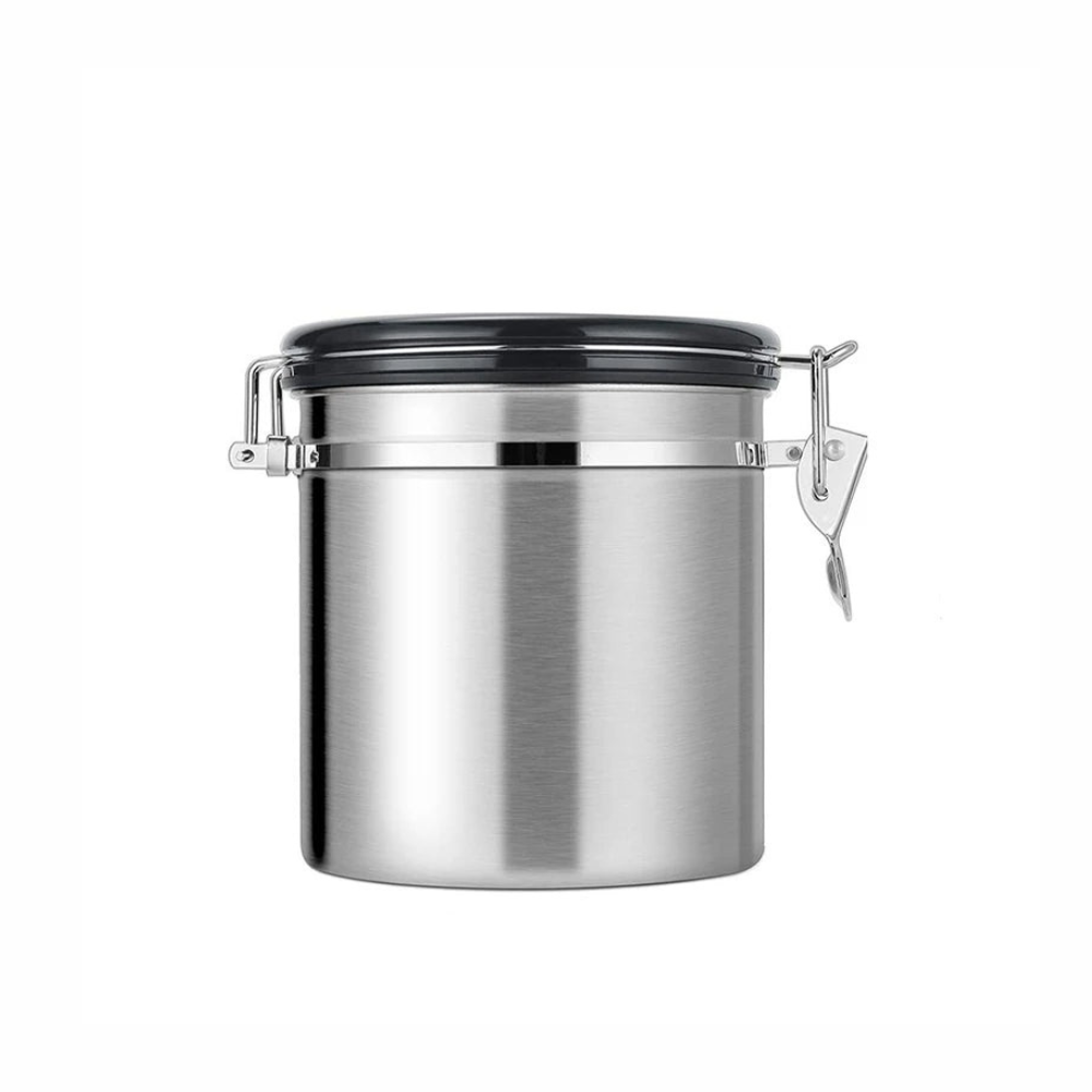 Premium Airtight Coffee Bean Storage Canister with CO2 Valve and Date Tracker
