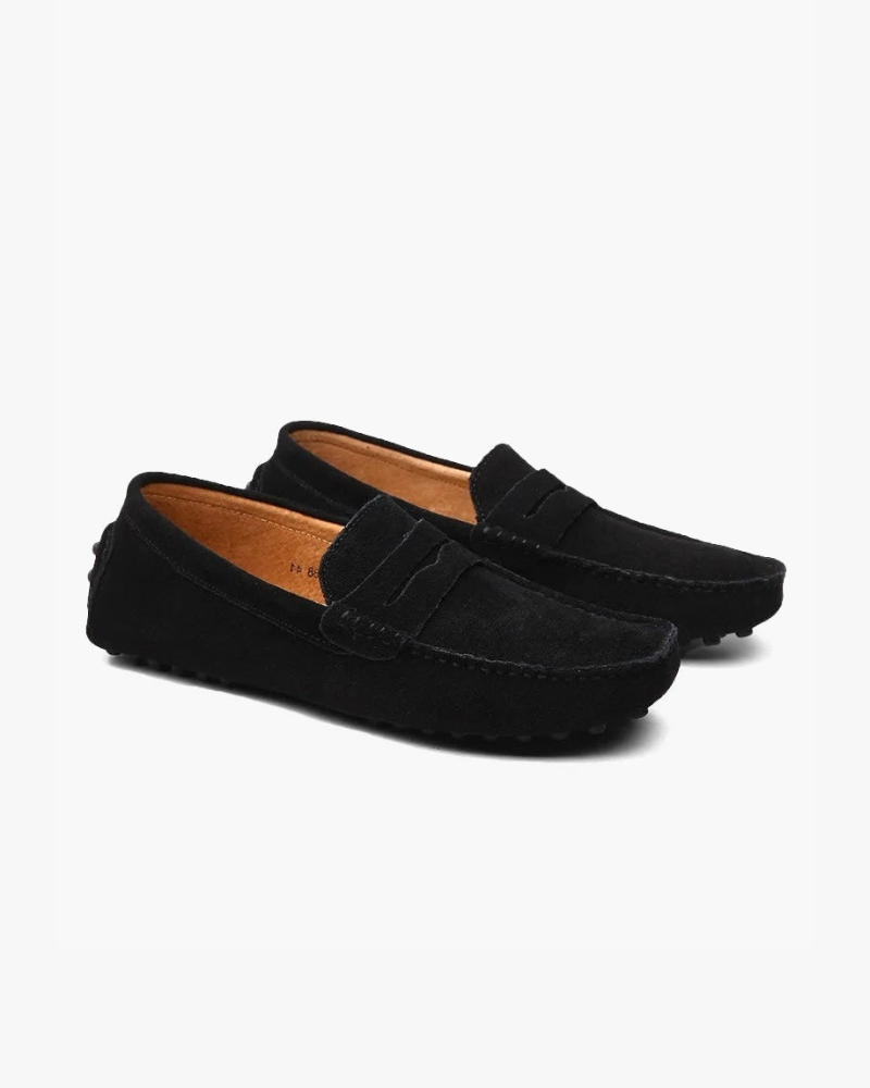 Veloro Men's Suede Penny Driving Loafers