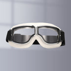 Retro Aviator Over-Glasses Motorcycle Goggles – Leather Foldable Design