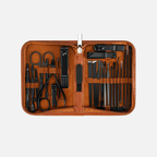 Premium Stainless Steel Travel Grooming Kit - 25-Piece Set with Carrying Case