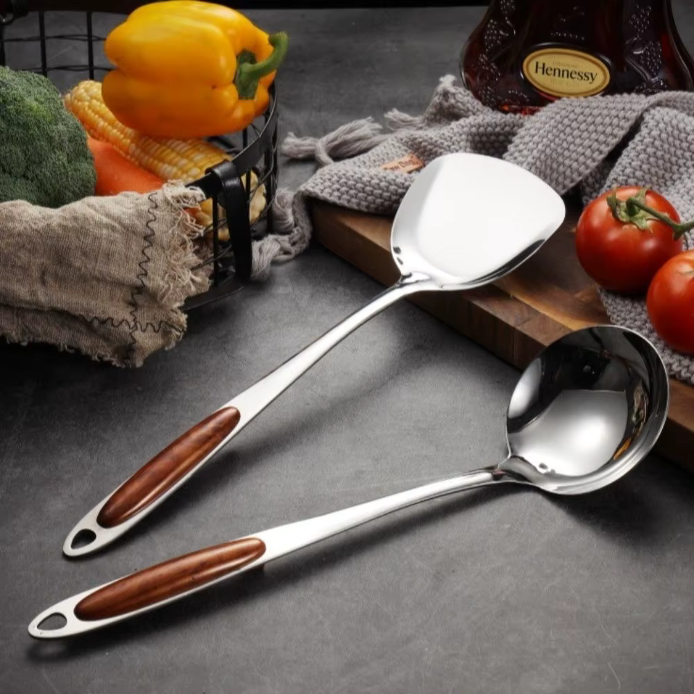Professional Stainless Steel Cooking Utensil Set - 7 Piece Kitchen Tools