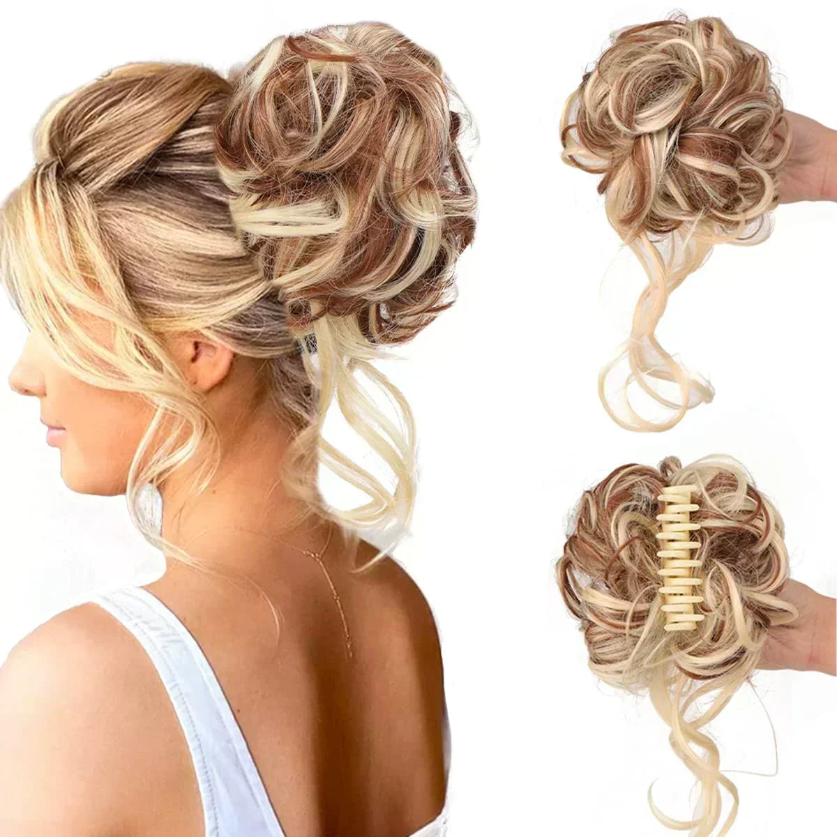 Volumizing Curly Hair Clip-In Bun – Instant Volume and Natural Curls