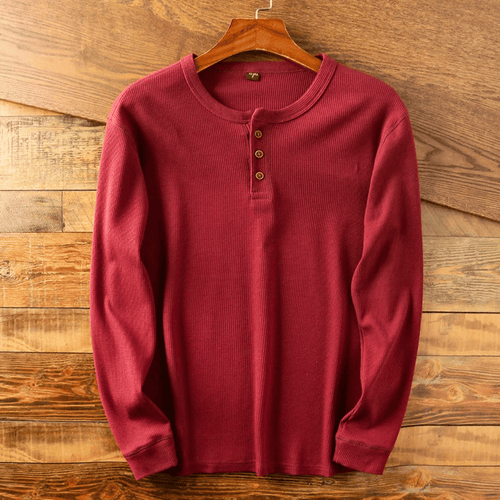 Ashcroft Henley T Shirt for Men Breathable Casual Button Neck Top
