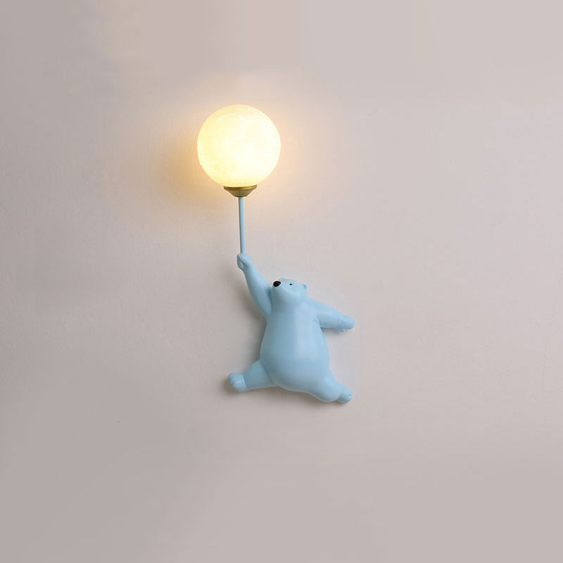 BalloonBuddy Bear LED Wall Light for Kids Bedroom and Nursery
