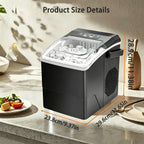 QuickCube Compact Ice Maker | Countertop Ice Machine with 2 Ice Sizes