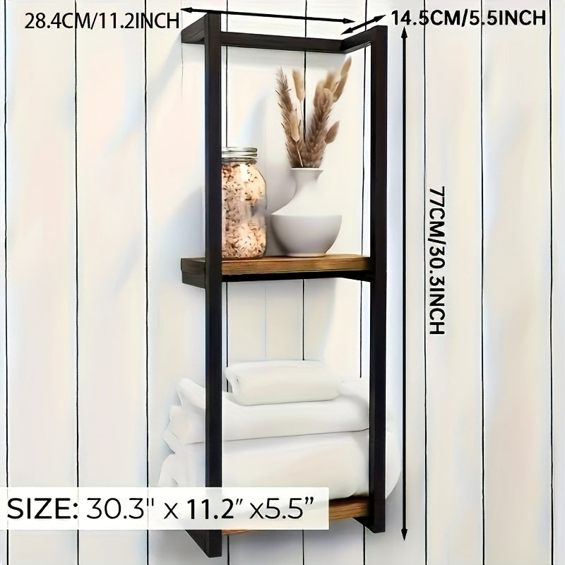 Wall Mounted Stainless Steel 2 Tier Towel Rack
