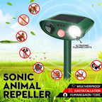 Solar Motion-Activated Ultrasonic Animal Deterrent for Gardens and Yards