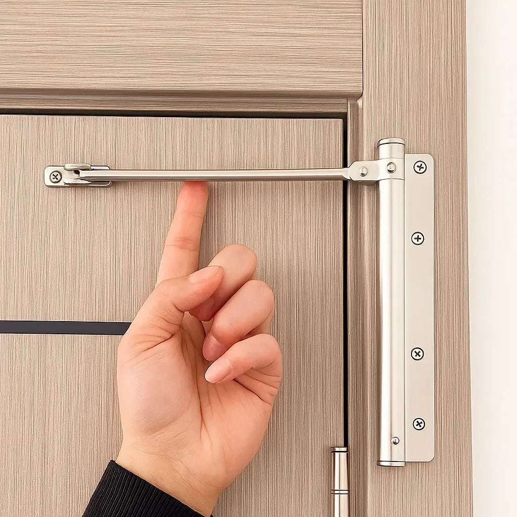 QuietLatch Adjustable Automatic Door Closer | Stainless Steel Soft Close Mechanism