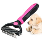 Dual-Guard Undercoat Rake for Dogs and Cats - Professional Deshedding Grooming Tool