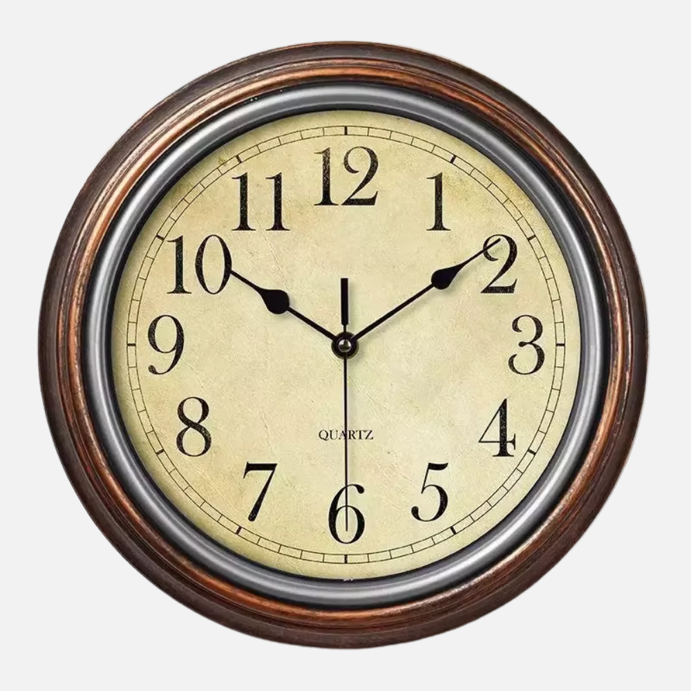 Silent Sweep Wall Clock, 12" Non-Ticking Quartz Design