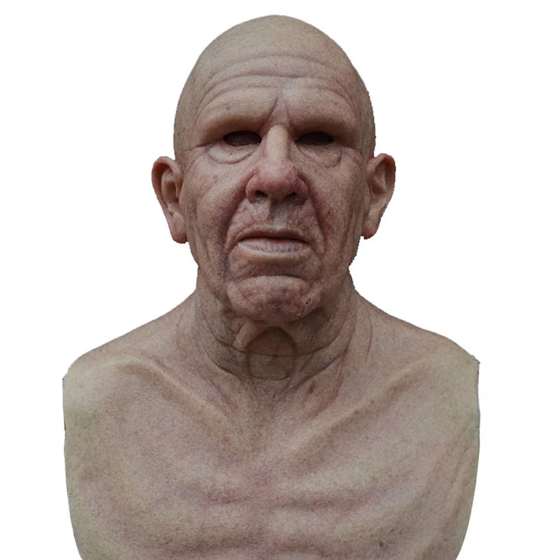 Premium Realistic Latex Transformation Mask with Detailed Beard