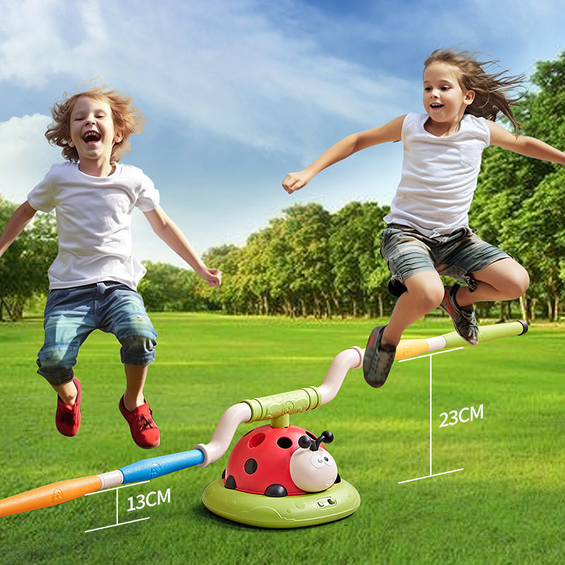 Convertible Ladybug Active Play Station with Skipping Rope, Ring Toss and Stomp Rocket