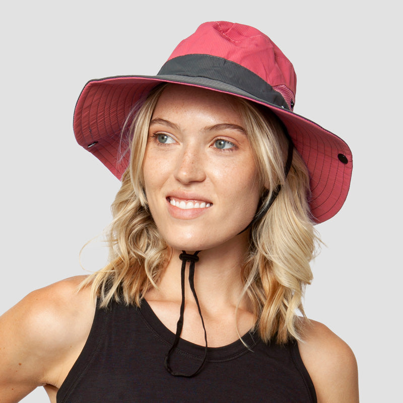 Adjustable Wide-Brim UV Protection Sun Hat with Ponytail Slot