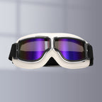 Retro Aviator Over-Glasses Motorcycle Goggles – Leather Foldable Design